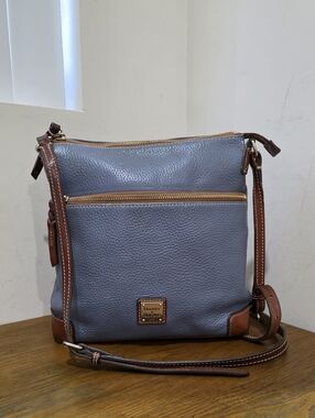 Dooney and bourke Blue Pebbled Leather Crossbody Bag